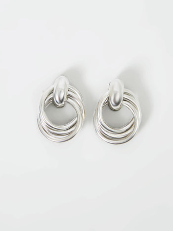 Interlocking Metal Knot Earrings