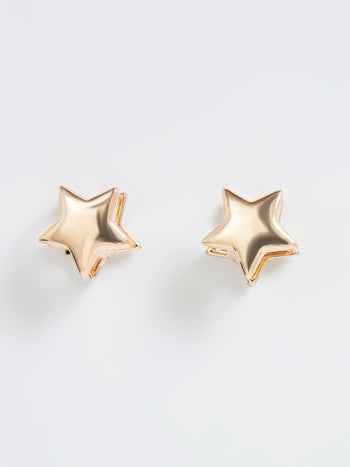 Solid Star Huggie Earrings