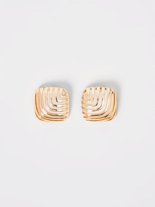 Square Design Stud Earrings