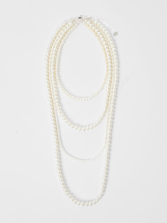 Layered Faux Pearl Necklace