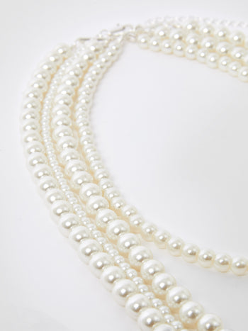 Layered Faux Pearl Necklace
