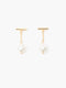 T-Bar Pearl Drop Earrings