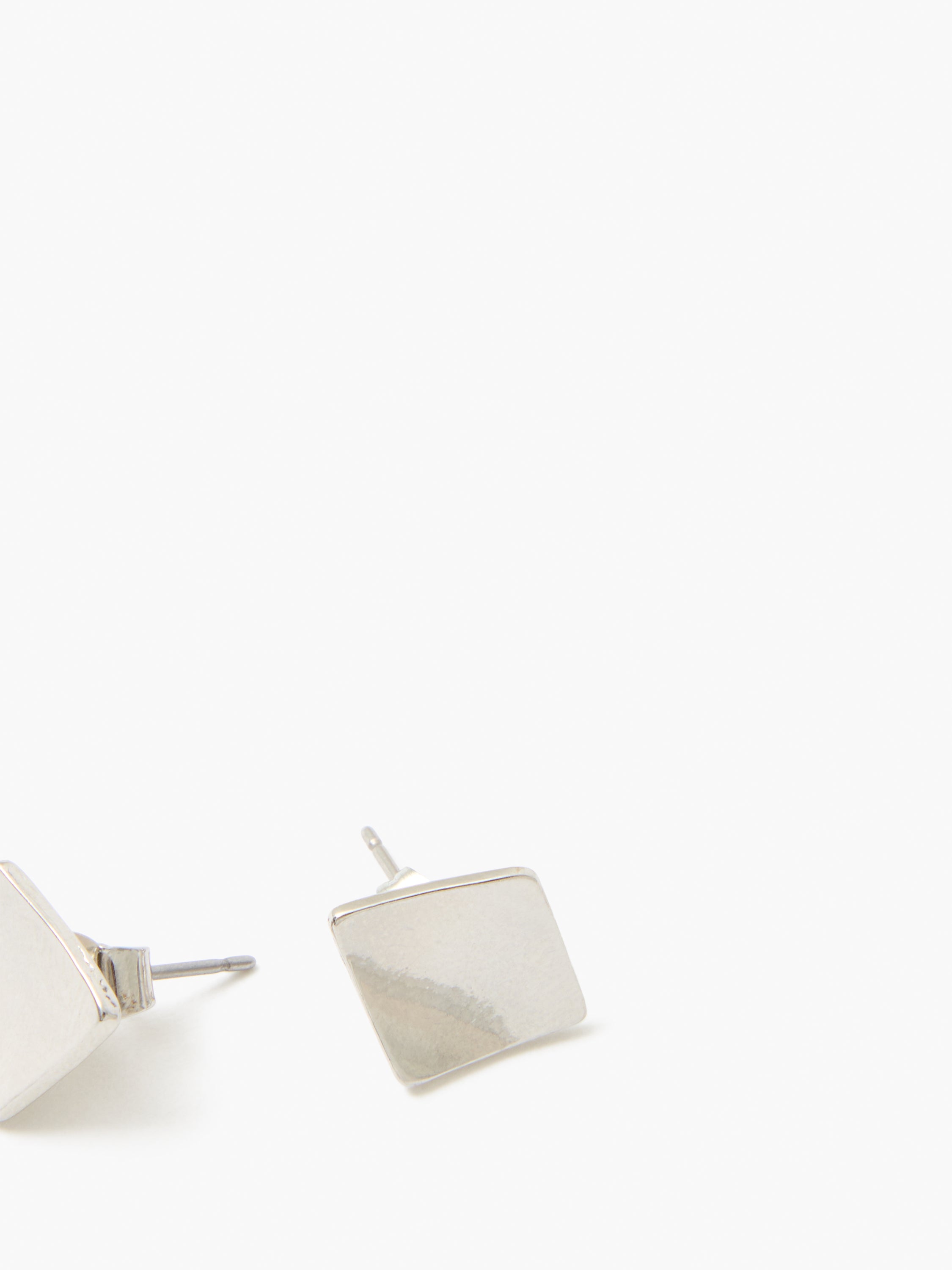 Folded Square Stud Earrings