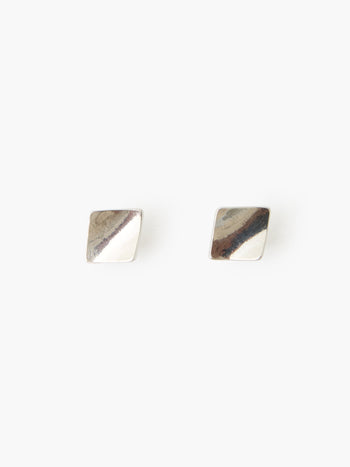 Folded Square Stud Earrings