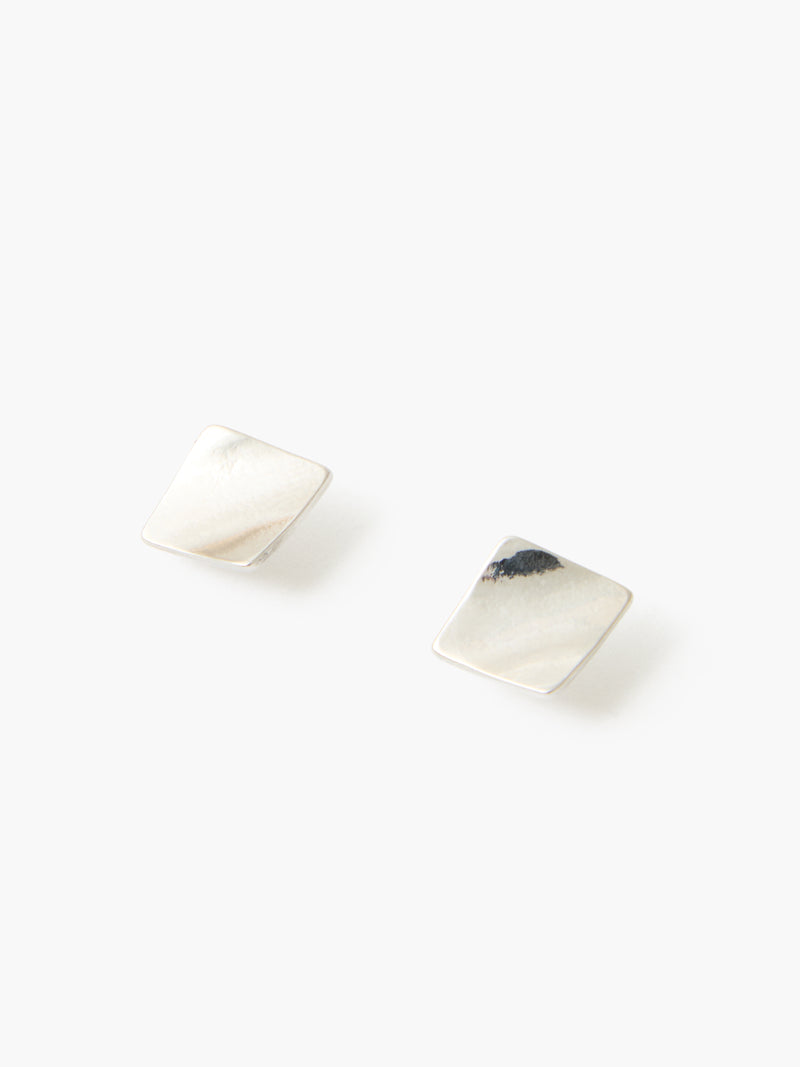 Folded Square Stud Earrings