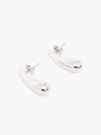 Sculptural Long Teardrop Earrings