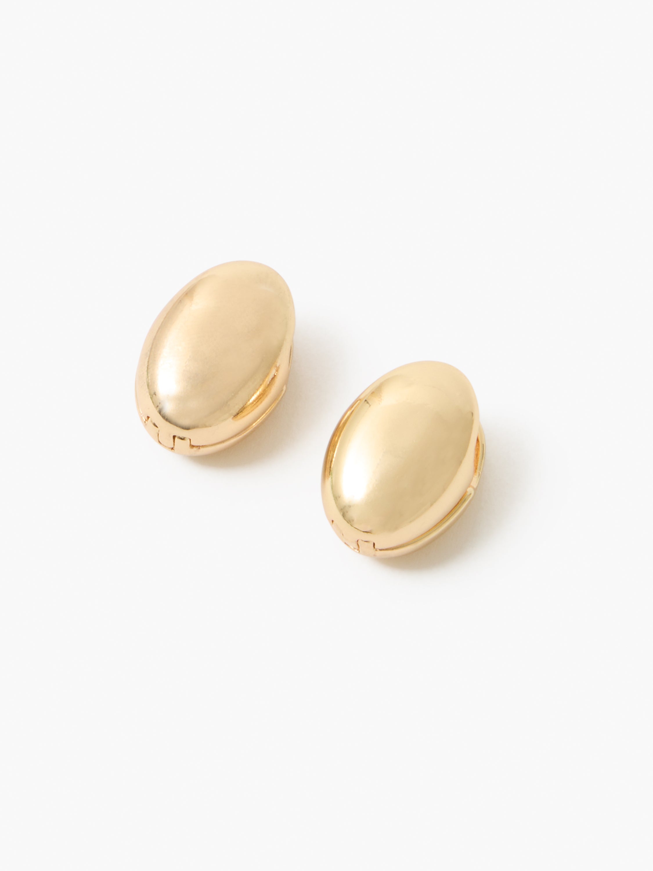 Double Sided Curved Dome Hoop Earrings
