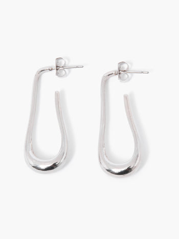 Fluid Long Hoop Earrings