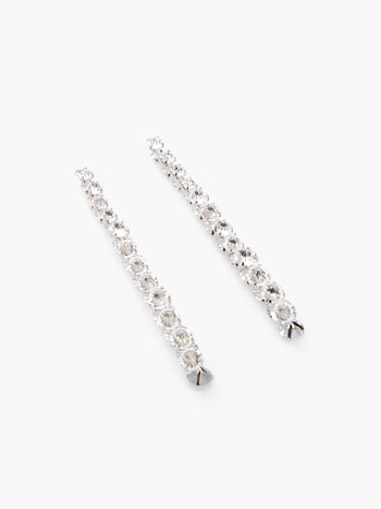 Cluster Crystal Long Earrings