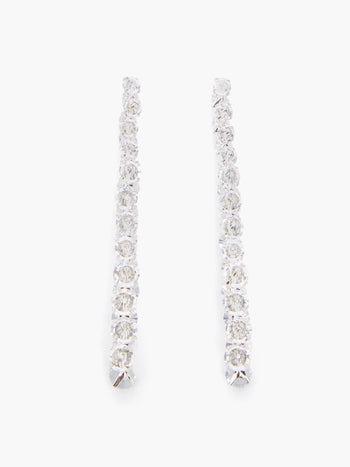 Cluster Crystal Long Earrings