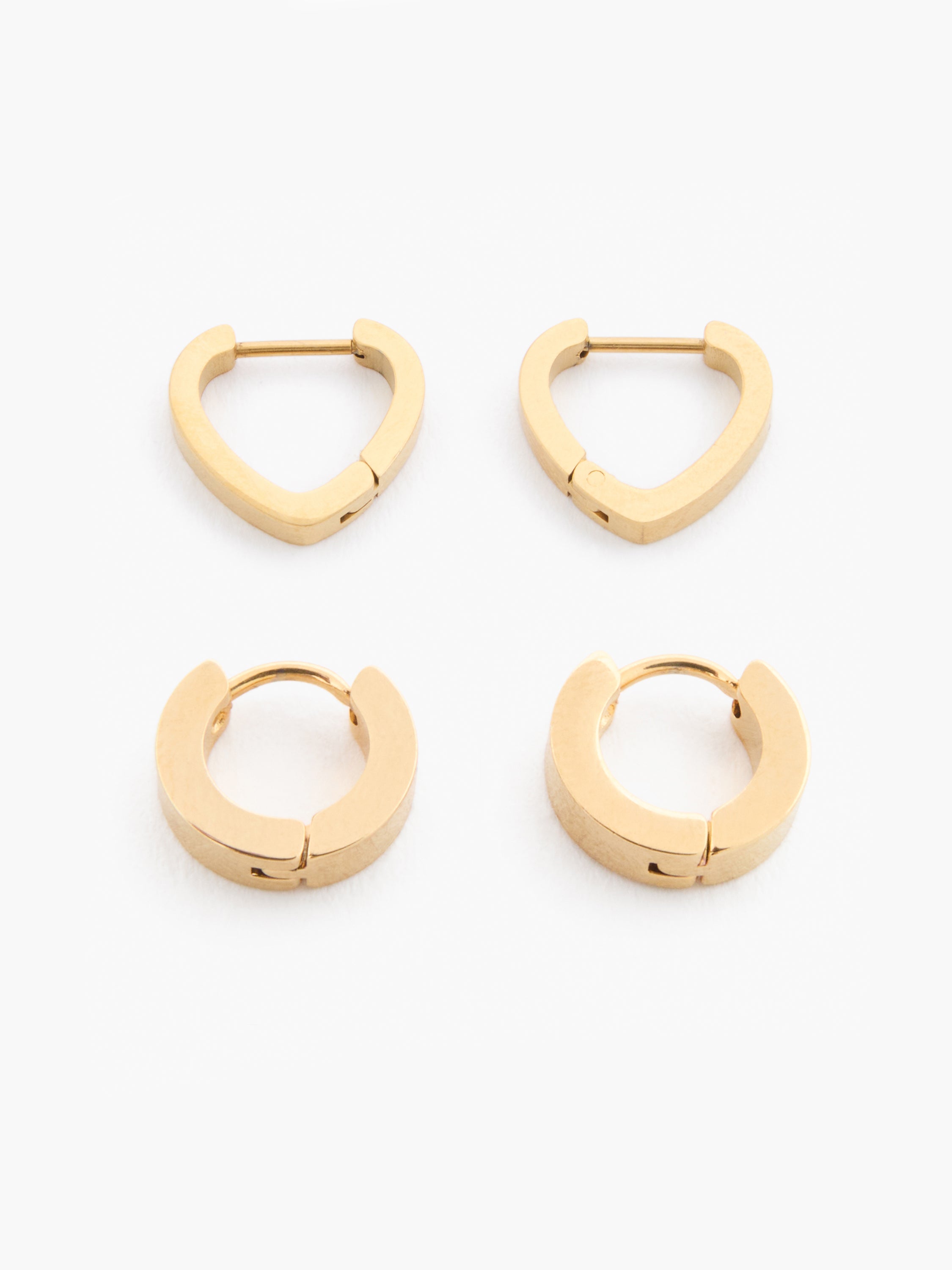 Small Huggie Hoop Earrings (2 Pairs)