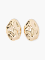 Molten Pebble Stud Earrings