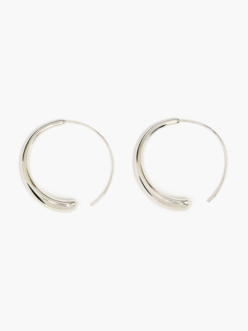 Sculptural Fluid Thread-Through Hoop Earrings