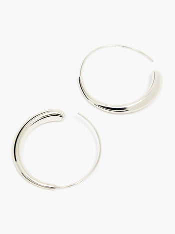 Sculptural Fluid Thread-Through Hoop Earrings