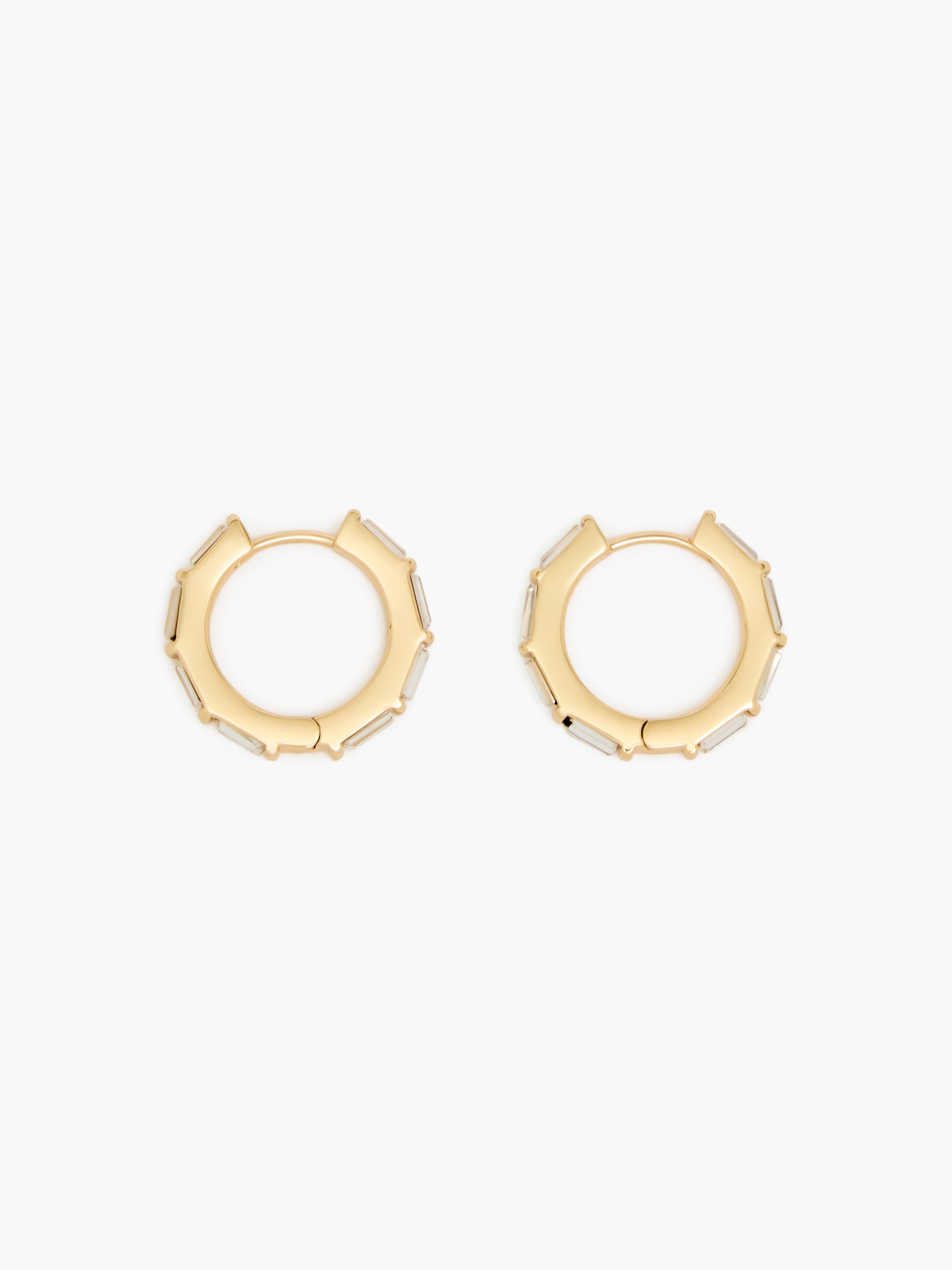 Crystal Huggie Hoop Earrings