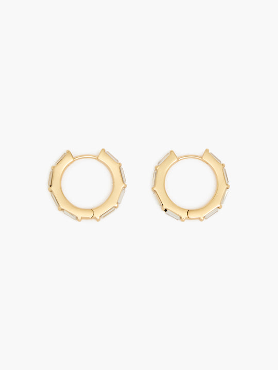 Crystal Huggie Hoop Earrings
