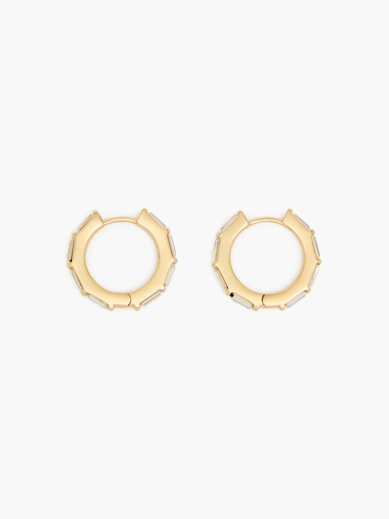 Crystal Huggie Hoop Earrings