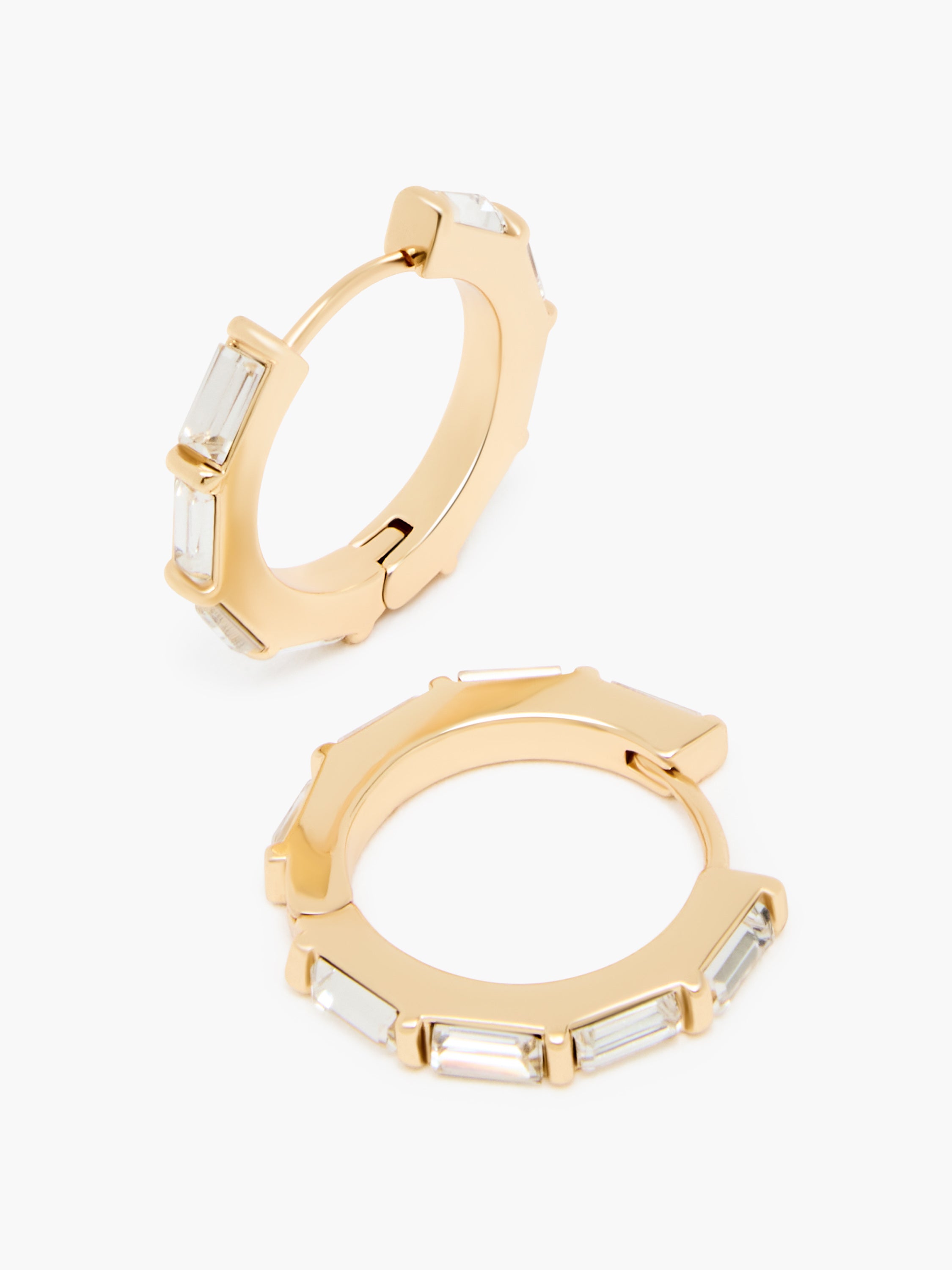 Crystal Huggie Hoop Earrings
