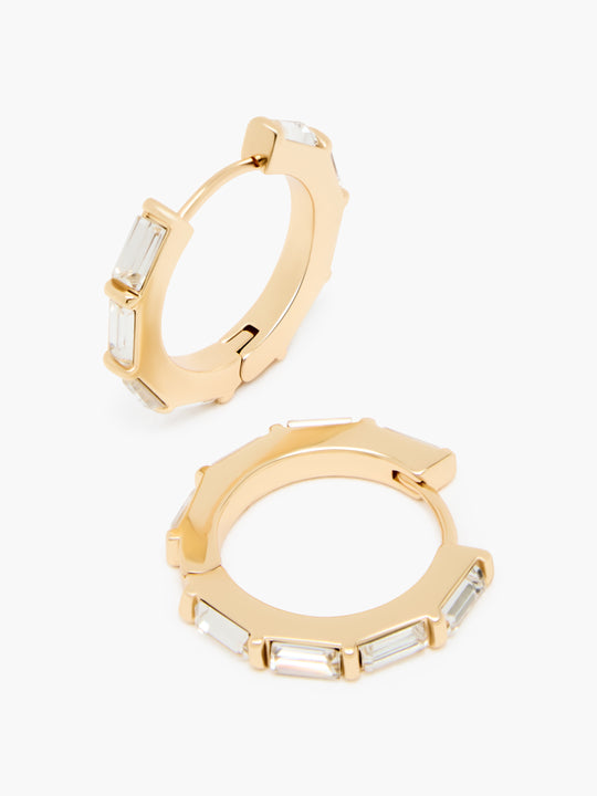 Crystal Huggie Hoop Earrings