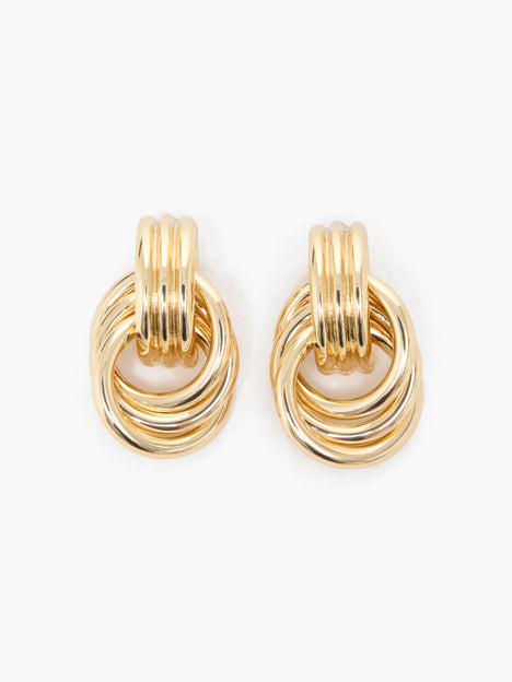 Triple Row Knot Earrings