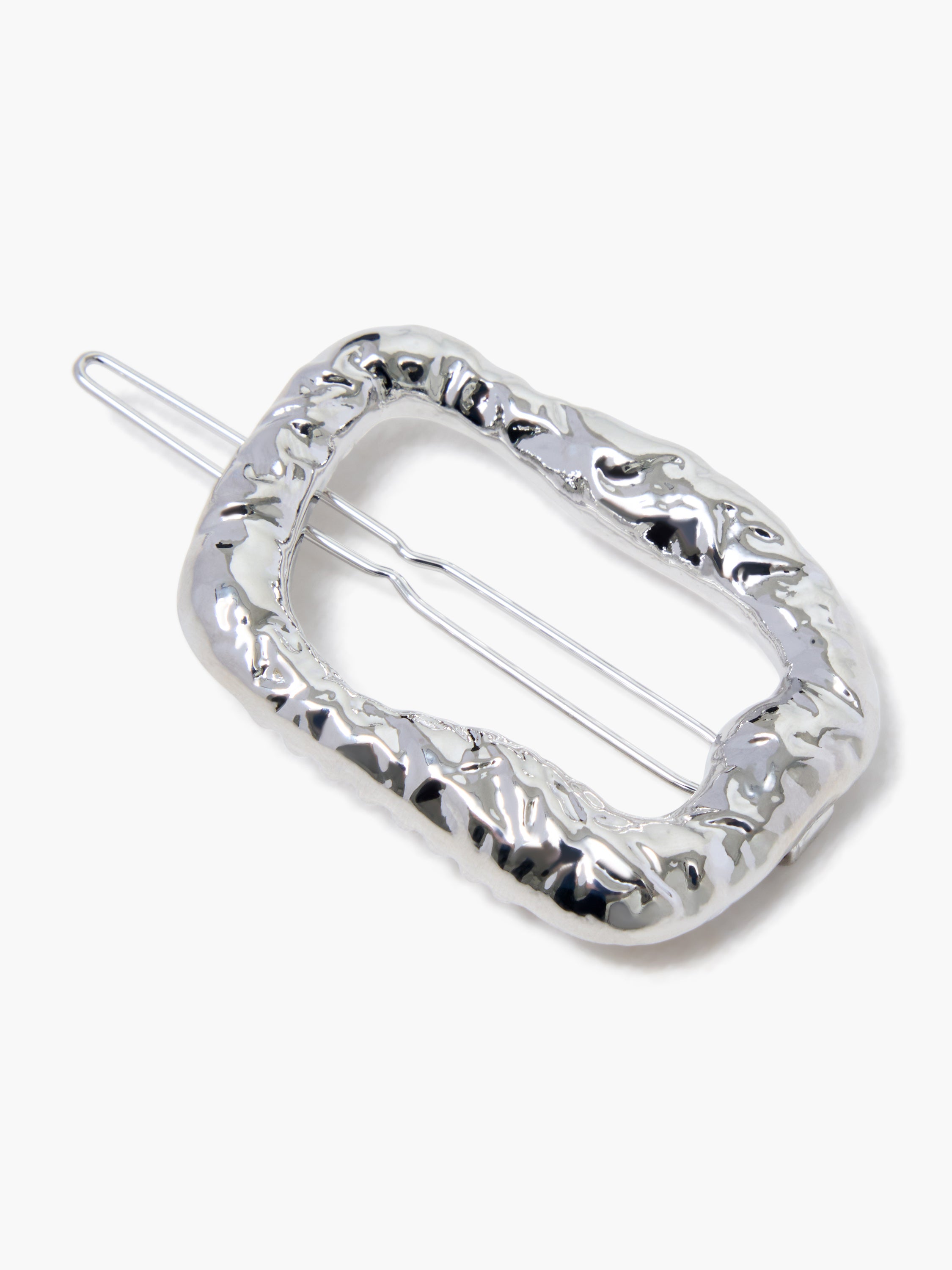 Molten Metal Square Barrette Hair Clip
