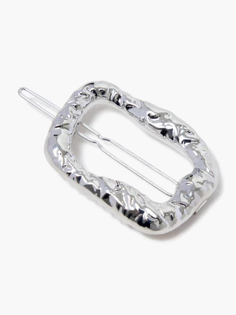 Molten Metal Square Barrette Hair Clip