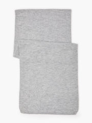 Grey Floral Knit Scarf