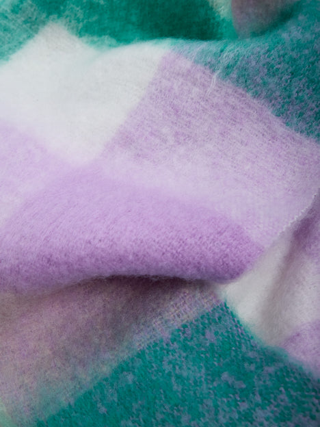 Fluffy Check Scarf