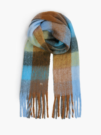 Fluffy Check Scarf