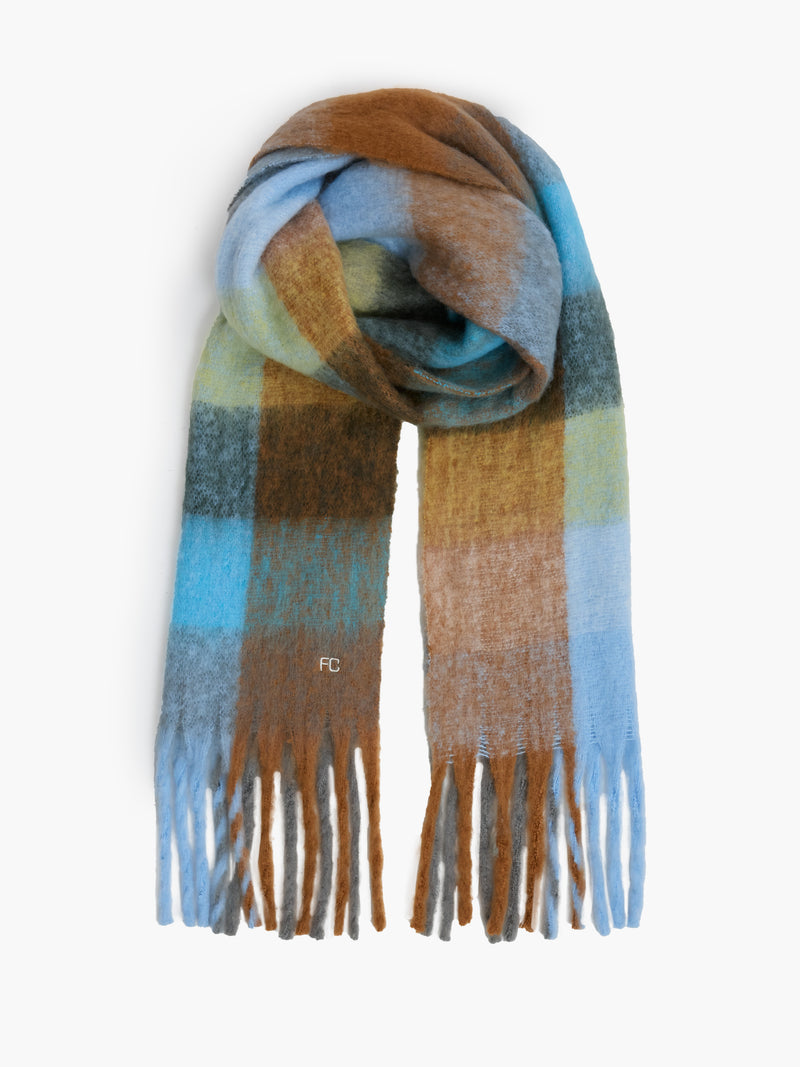 Fluffy Check Scarf