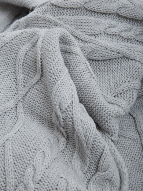 Cable Knit Scarf and Beanie Set