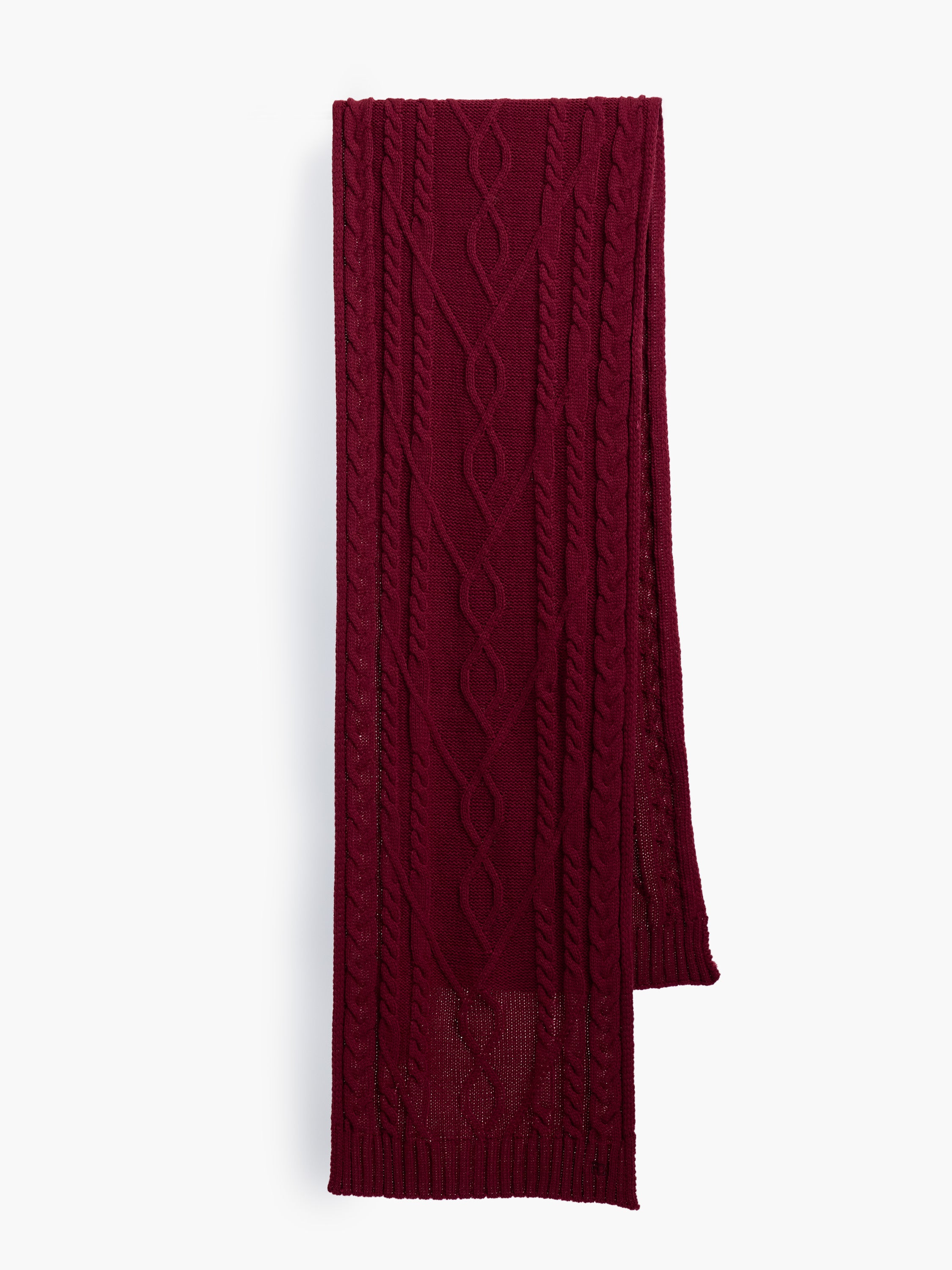 Cable Knit Scarf and Beanie Set