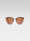 Metal Cat Eye Rimless Sunglasses