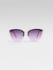 Metal Cat Eye Rimless Sunglasses