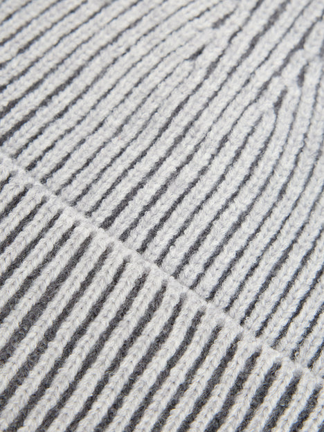 Two Tone Knit Beanie Hat