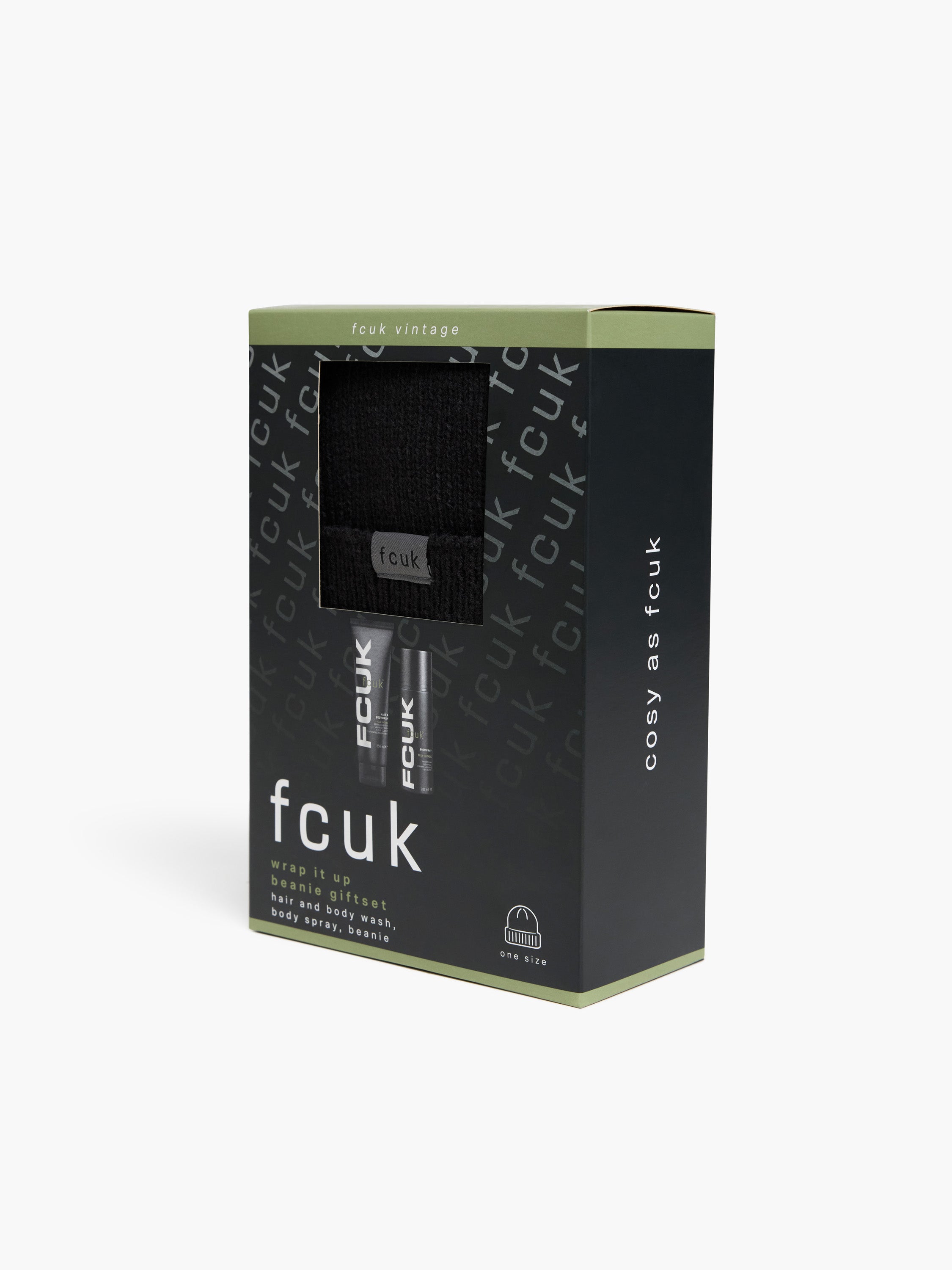 FCUK Wrap It Up Beanie Gift Set