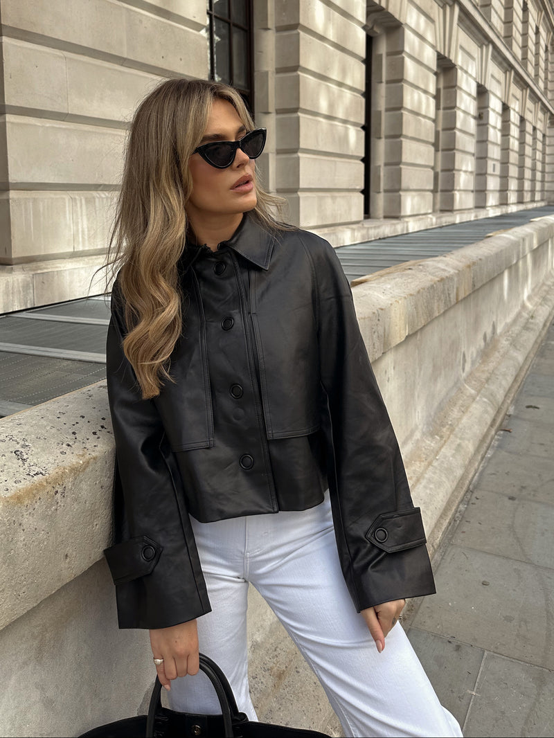 Crolenda PU Jacket Blackout French Connection UK