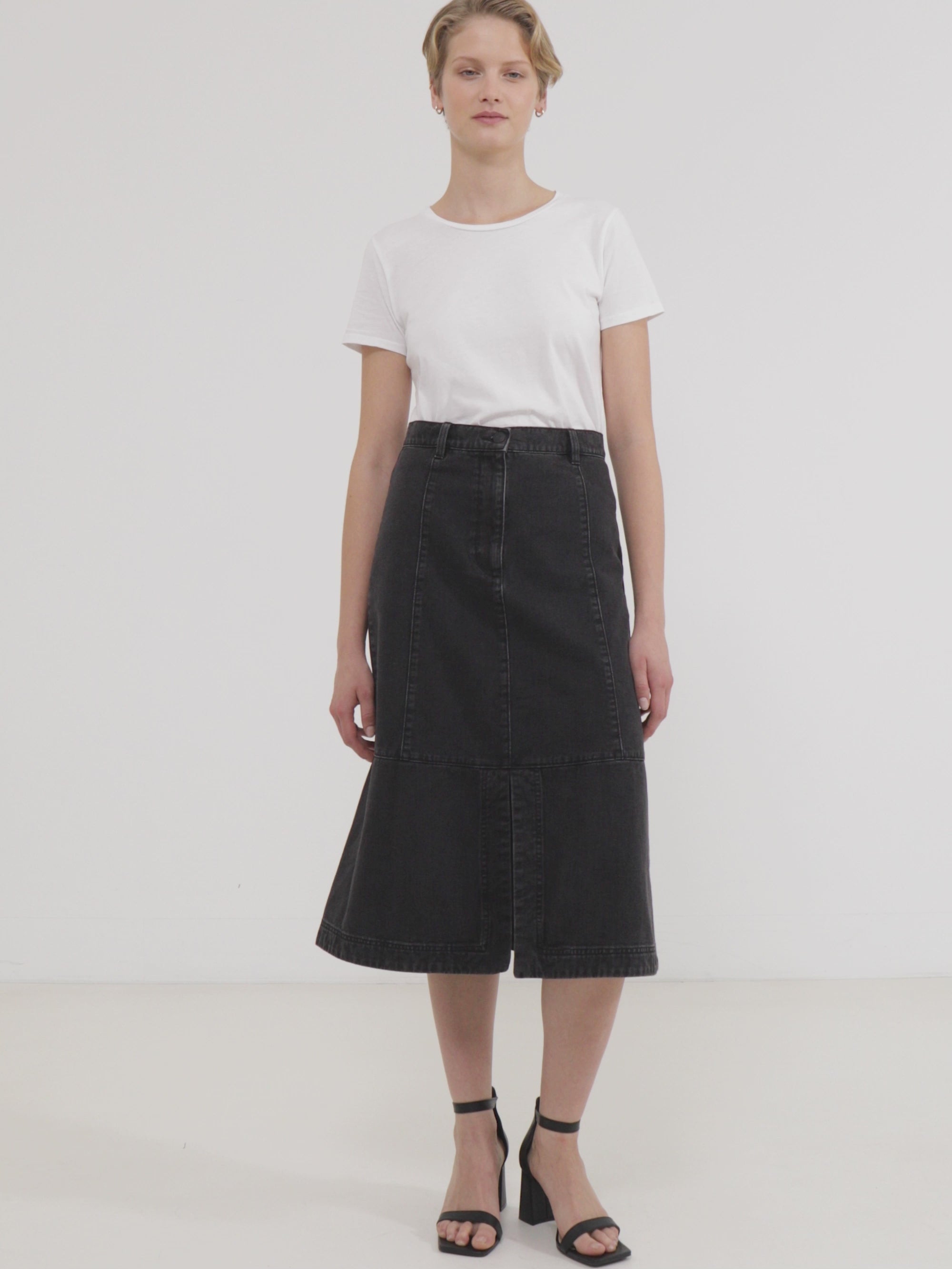 Denver Denim Midi Skirt