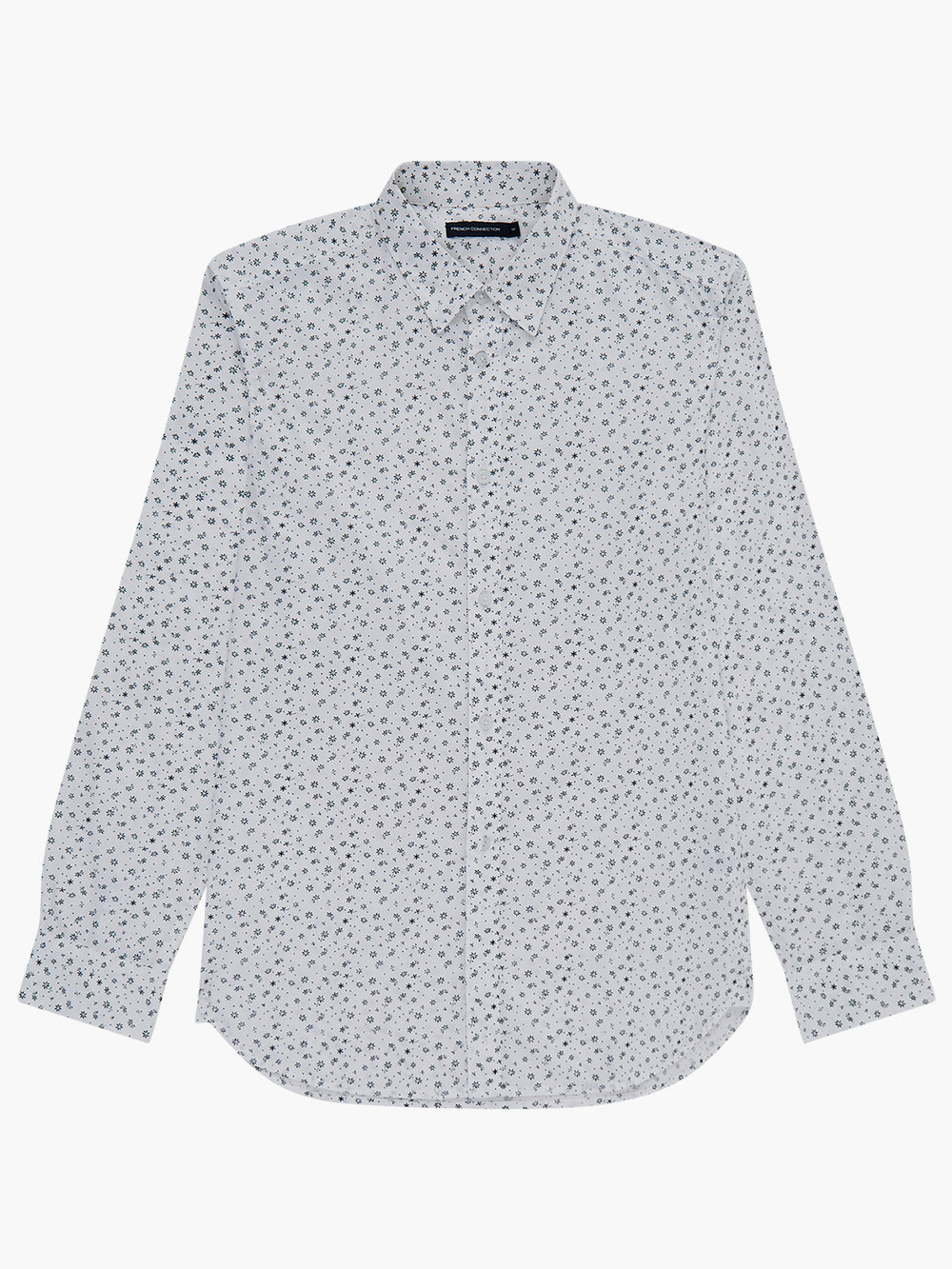Floral Long Sleeve Shirt White/Black Flower | French Connection UK