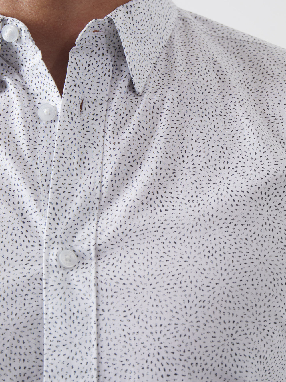 Geo Dot Long Sleeve Shirt White/Grey Dot | French Connection UK