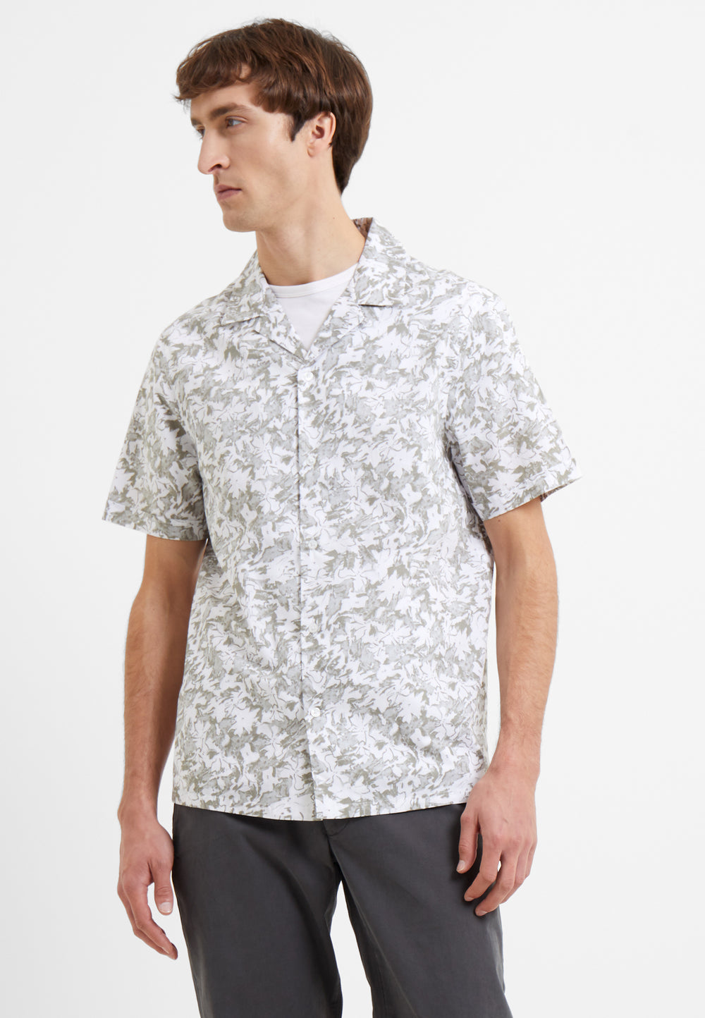 Fistral Cotton Shirt Shadow Mint Multi | French Connection UK