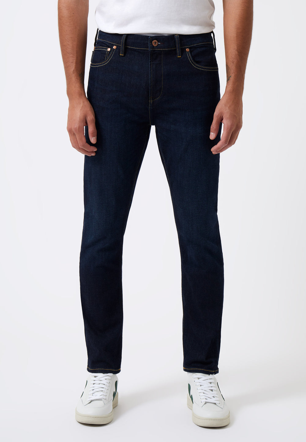 Slim Fit Stretch Jeans Dark Blue Reg