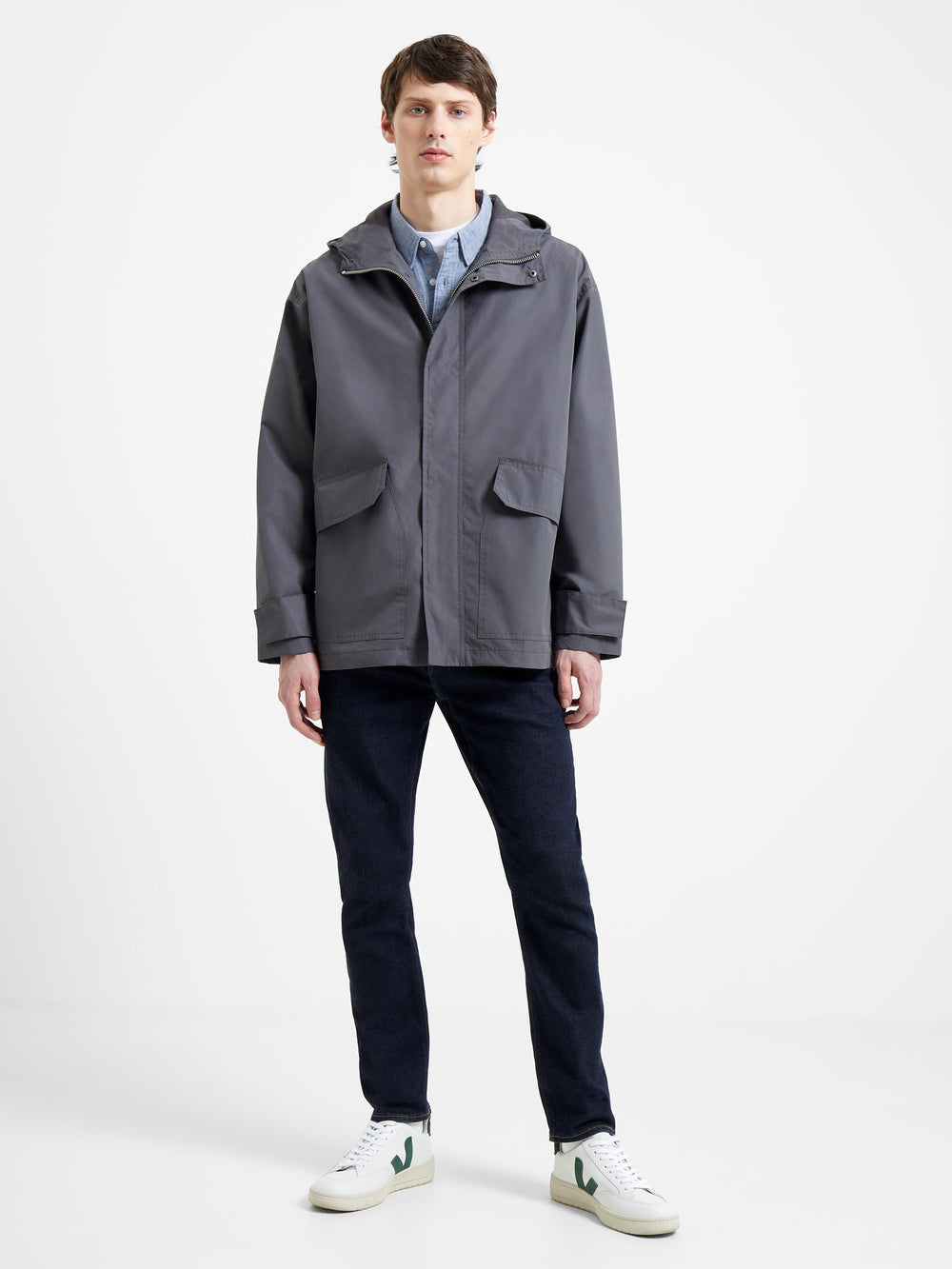 Tech Micro Cord Windbreaker Forged Iron French Connection UK