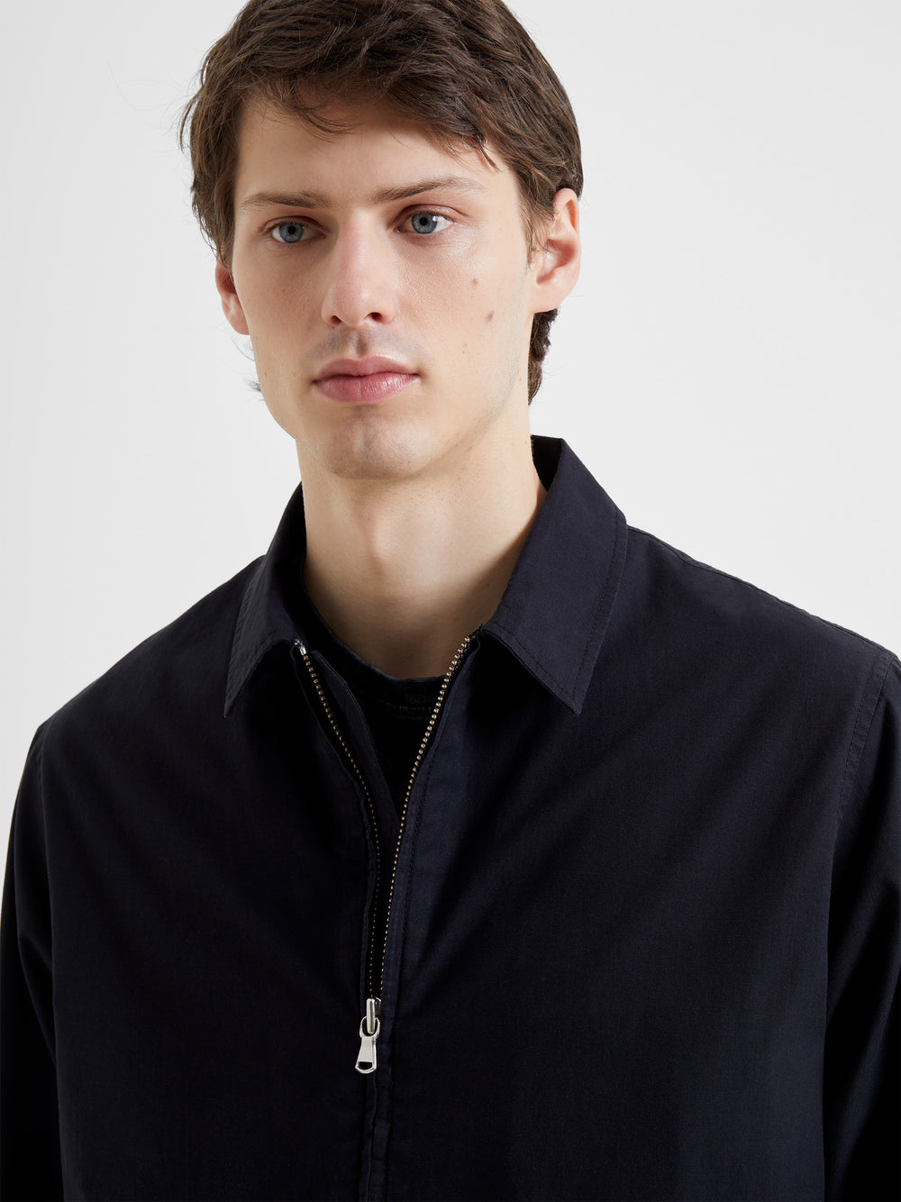 Peached Cotton Coach Jacket Black Onyx | French Connection UK