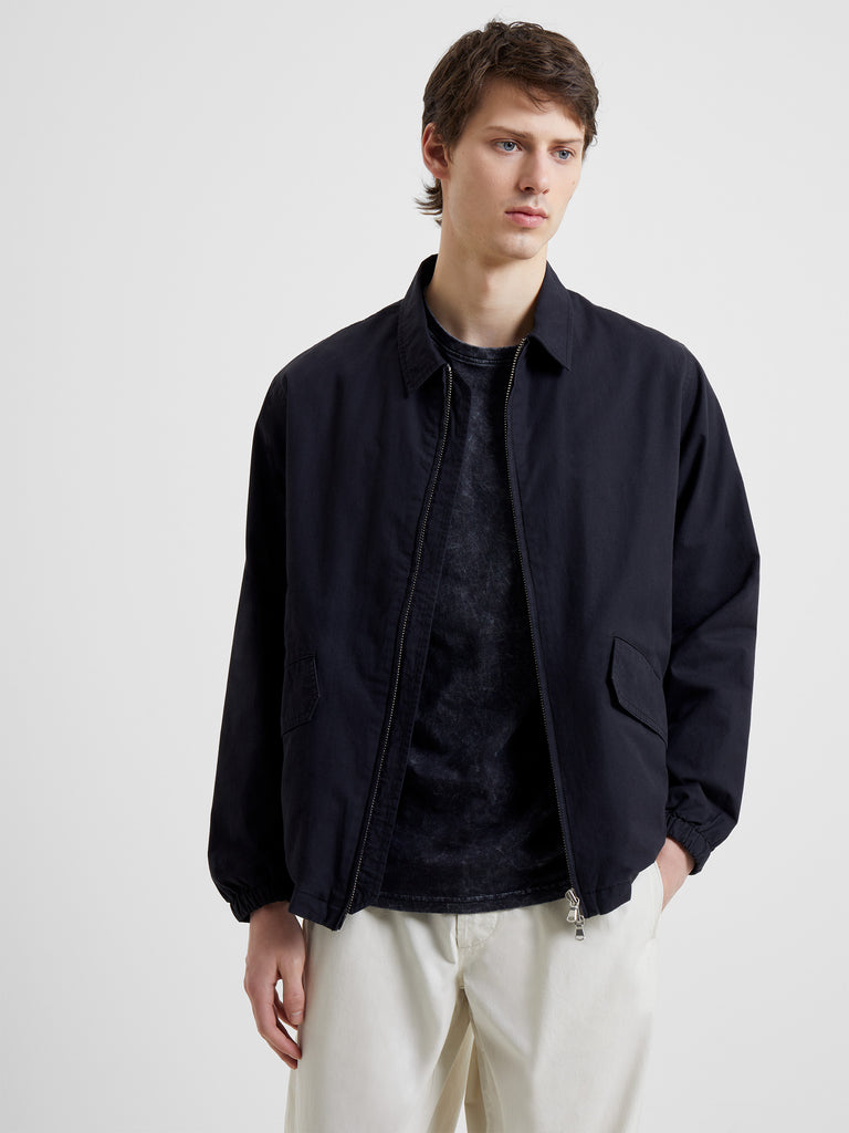 Peached Cotton Coach Jacket Black Onyx | French Connection UK