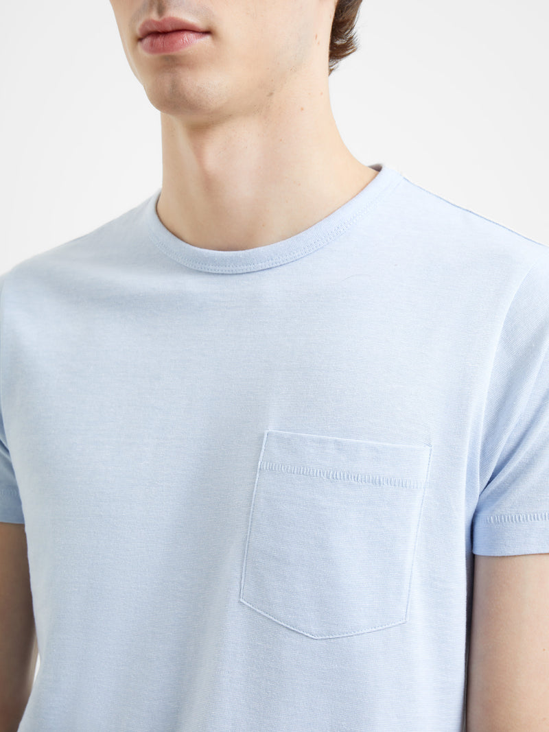 Micro Crew Pocket T-Shirt Sky | French Connection UK
