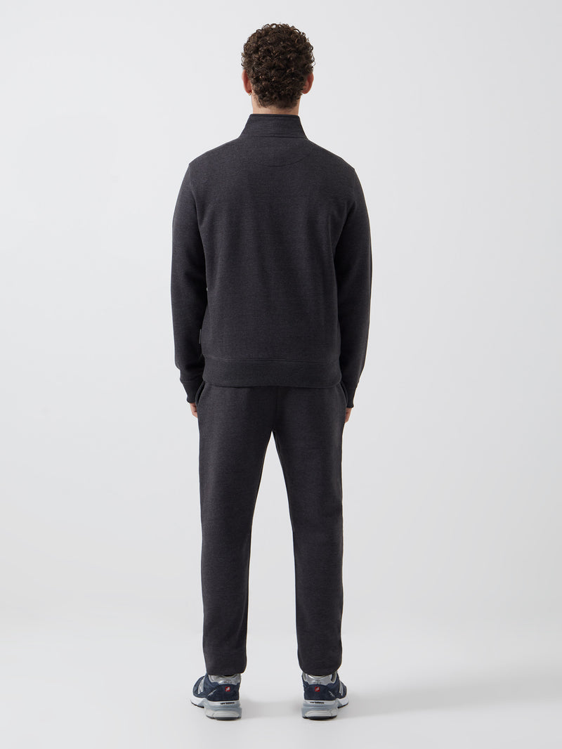 High Neck Half Zip Sweater Charcoal Mel/Black | French Connection UK