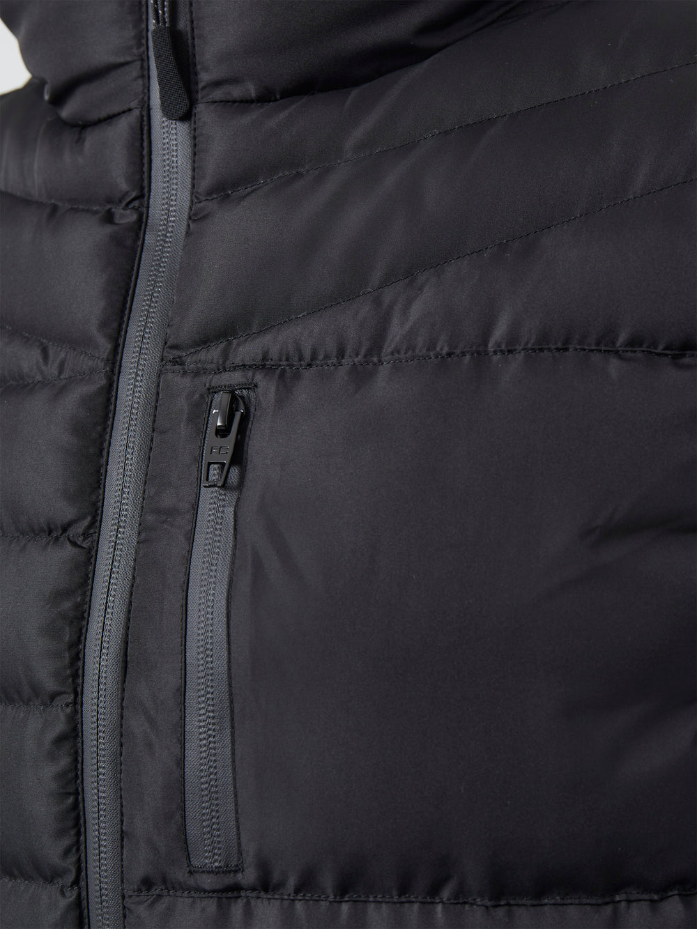 Hooded Puffer Row Gilet Black | French Connection UK