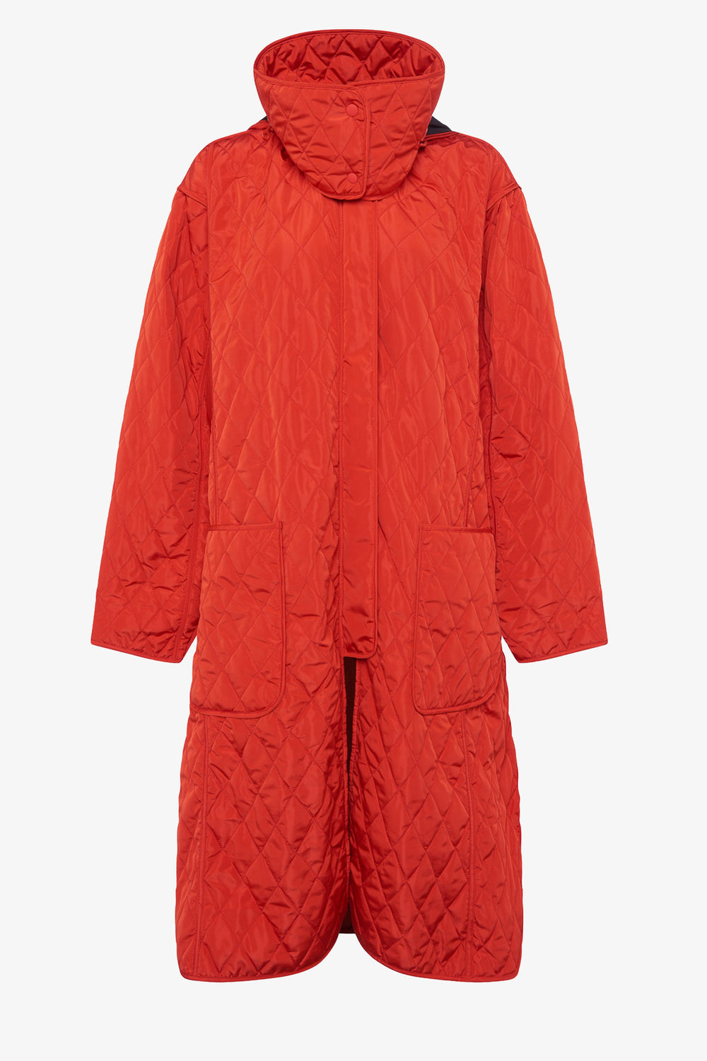 Aris Quilt Reversible Coat Setting Sun Red/Utility Blue French