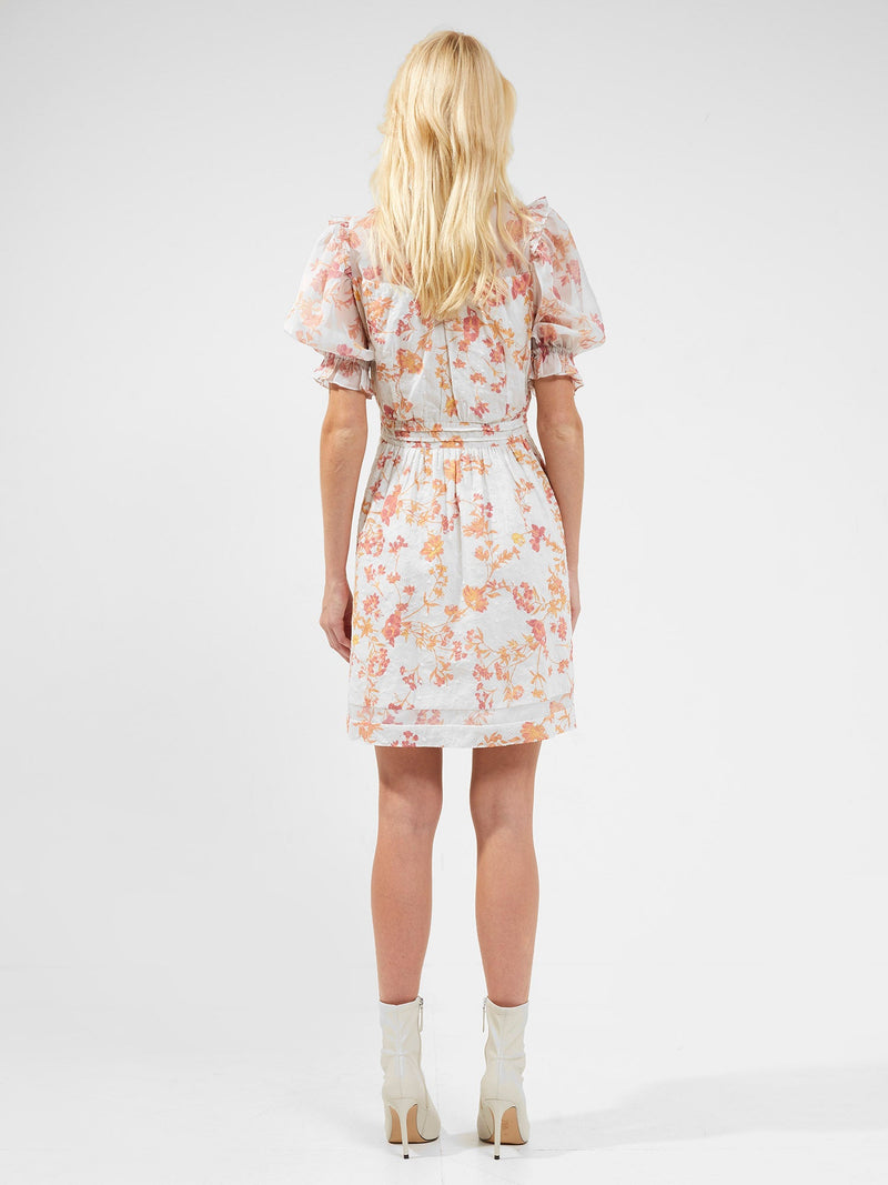 Diana Print Puff-Sleeve Dress